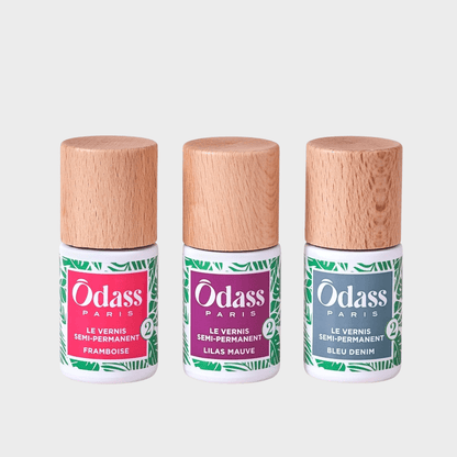 Le TRIO : Framboise – Lilas Mauve – Bleu Denim